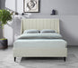 Eva Cream Velvet King Bed - Bargain Furniture (Detroit, MI)