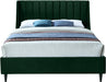 Eva Green Velvet Queen Bed - Bargain Furniture (Detroit, MI)