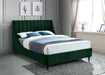 Eva Green Velvet Queen Bed - Bargain Furniture (Detroit, MI)