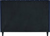 Eva Navy Velvet King Bed - Bargain Furniture (Detroit, MI)