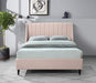 Eva Pink Velvet Queen Bed - Bargain Furniture (Detroit, MI)