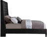 Fritz Black Velvet King Bed - Bargain Furniture (Detroit, MI)