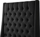 Fritz Black Velvet Twin Bed - Bargain Furniture (Detroit, MI)