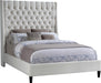 Fritz Cream Velvet King Bed - Bargain Furniture (Detroit, MI)