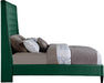 Fritz Green Velvet King Bed - Bargain Furniture (Detroit, MI)