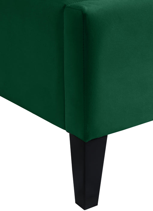 Fritz Green Velvet King Bed - Bargain Furniture (Detroit, MI)