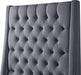 Fritz Grey Velvet King Bed - Bargain Furniture (Detroit, MI)
