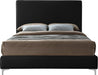 Geri Black Velvet Queen Bed - Bargain Furniture (Detroit, MI)