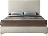 Geri Cream Velvet King Bed - Bargain Furniture (Detroit, MI)
