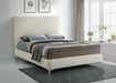 Geri Cream Velvet King Bed - Bargain Furniture (Detroit, MI)
