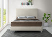 Geri Cream Velvet King Bed - Bargain Furniture (Detroit, MI)