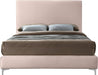 Geri Pink Velvet King Bed - Bargain Furniture (Detroit, MI)