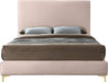 Geri Pink Velvet King Bed - Bargain Furniture (Detroit, MI)
