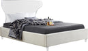 Ghost Cream Velvet Queen Bed - Bargain Furniture (Detroit, MI)