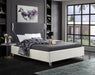Ghost Cream Velvet Queen Bed - Bargain Furniture (Detroit, MI)
