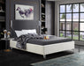 Ghost Cream Velvet Queen Bed - Bargain Furniture (Detroit, MI)