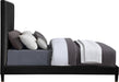 Harlie Black Velvet Queen Bed - Bargain Furniture (Detroit, MI)
