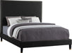 Harlie Black Velvet Queen Bed - Bargain Furniture (Detroit, MI)