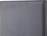 Harlie Grey Velvet Twin Bed - Bargain Furniture (Detroit, MI)