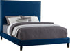 Harlie Navy Velvet King Bed - Bargain Furniture (Detroit, MI)
