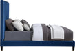 Harlie Navy Velvet King Bed - Bargain Furniture (Detroit, MI)