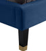 Harlie Navy Velvet Twin Bed - Bargain Furniture (Detroit, MI)