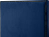 Harlie Navy Velvet Twin Bed - Bargain Furniture (Detroit, MI)