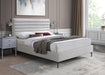Hunter Cream Linen Queen Bed - Bargain Furniture (Detroit, MI)
