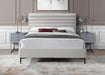 Hunter Cream Linen Queen Bed - Bargain Furniture (Detroit, MI)