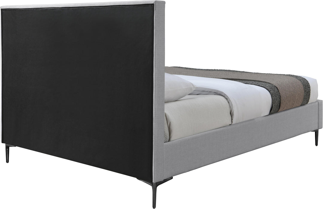 Hunter Grey Linen King Bed - Bargain Furniture (Detroit, MI)