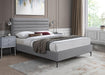 Hunter Grey Linen King Bed - Bargain Furniture (Detroit, MI)
