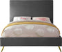 Jasmine Grey Velvet King Bed - Bargain Furniture (Detroit, MI)