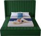 Kiki Green Velvet Queen Bed (3 Boxes) - Bargain Furniture (Detroit, MI)