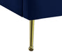 Lily Navy Velvet King Bed - Bargain Furniture (Detroit, MI)