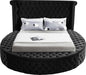 Luxus Black Velvet Queen Bed (3 Boxes) - Bargain Furniture (Detroit, MI)