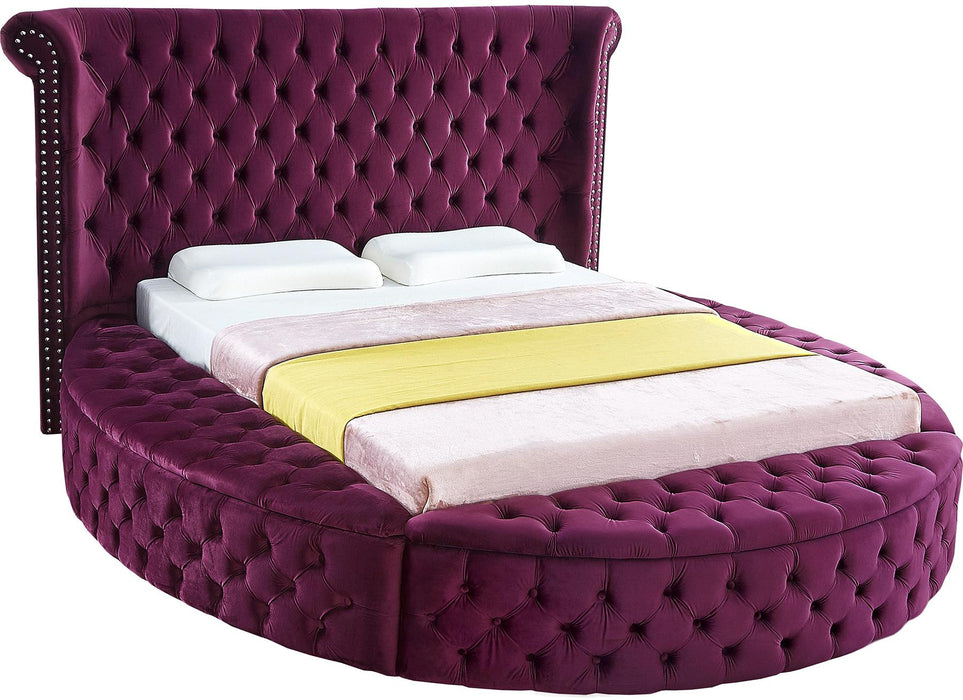 Luxus Purple Velvet Full Bed image