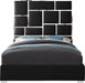 Milan Black Faux Leather Queen Bed - Bargain Furniture (Detroit, MI)