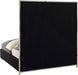 Milan Black Faux Leather Queen Bed - Bargain Furniture (Detroit, MI)