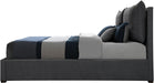 Misha Pepper Black Polyester Fabric King Bed (3 Boxes) - Bargain Furniture (Detroit, MI)