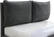 Misha Pepper Black Polyester Fabric King Bed (3 Boxes) - Bargain Furniture (Detroit, MI)