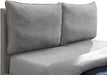 Misha Light Grey Polyester Fabric King Bed (3 Boxes) - Bargain Furniture (Detroit, MI)
