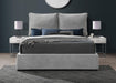 Misha Light Grey Polyester Fabric Full Bed (3 Boxes) - Bargain Furniture (Detroit, MI)