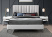 Nadia Cream Velvet King Bed - Bargain Furniture (Detroit, MI)