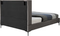 Nadia Grey Velvet King Bed - Bargain Furniture (Detroit, MI)