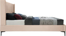 Nadia Pink Velvet Queen Bed - Bargain Furniture (Detroit, MI)