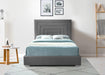 Nora Grey Velvet King Bed - Bargain Furniture (Detroit, MI)