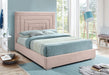 Nora Pink Velvet King Bed - Bargain Furniture (Detroit, MI)