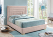 Nora Pink Velvet King Bed - Bargain Furniture (Detroit, MI)