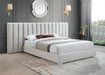 Pablo Cream Velvet Queen Bed - Bargain Furniture (Detroit, MI)