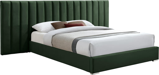 Pablo Green Velvet Queen Bed - Bargain Furniture (Detroit, MI)